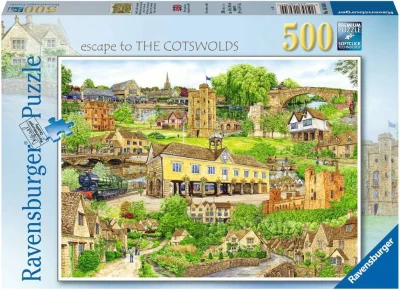 Puzzle Ravensburger 500 dílků Únik do Cotswolds