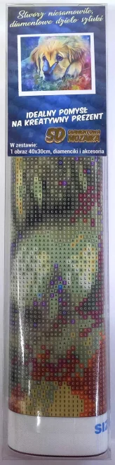 NORIMPEX Diamantové malování Pes s motýlem 40x30cm