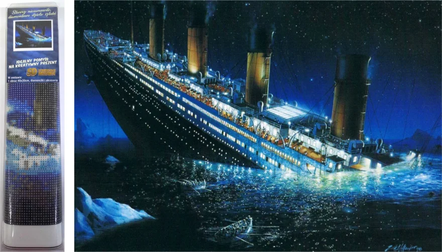 NORIMPEX Diamantové malování Titanic 40x30cm