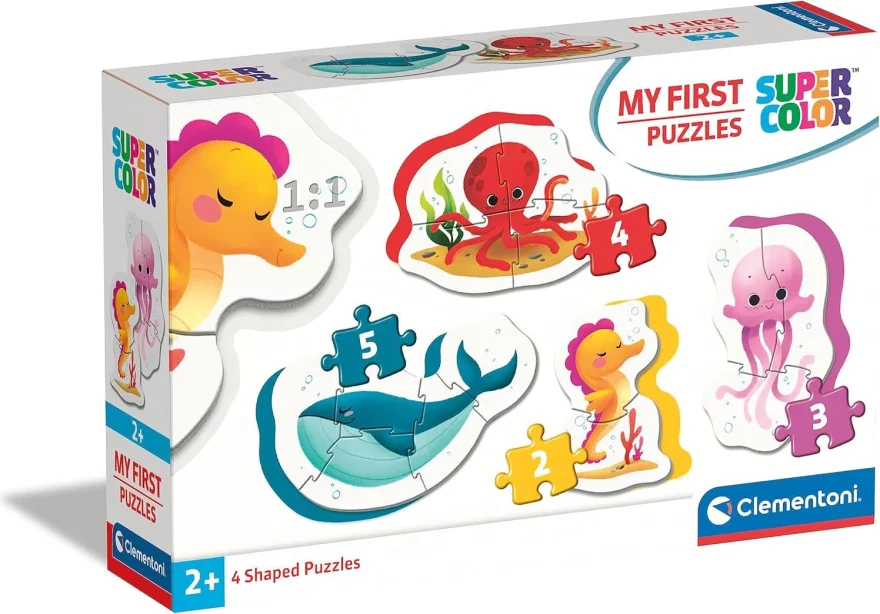 CLEMENTONI Moje první puzzle Mořští živočichové 4v1 (2,3,4,5 dílků)