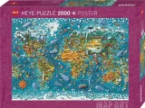 Heye Puzzle Map Art: Miniaturní svět 2000 dílků