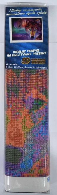 NORIMPEX Diamantové malování Vlčí pohled 40x30cm