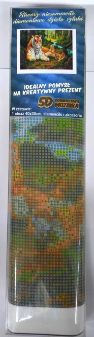 NORIMPEX Diamantové malování Tygřice s mláďaty 40x30cm