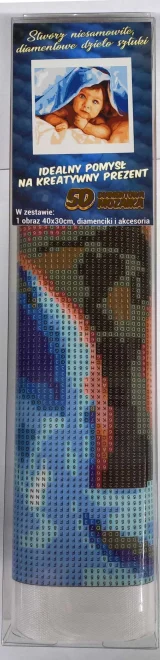 NORIMPEX Diamantové malování Miminko pod dekou 40x30cm