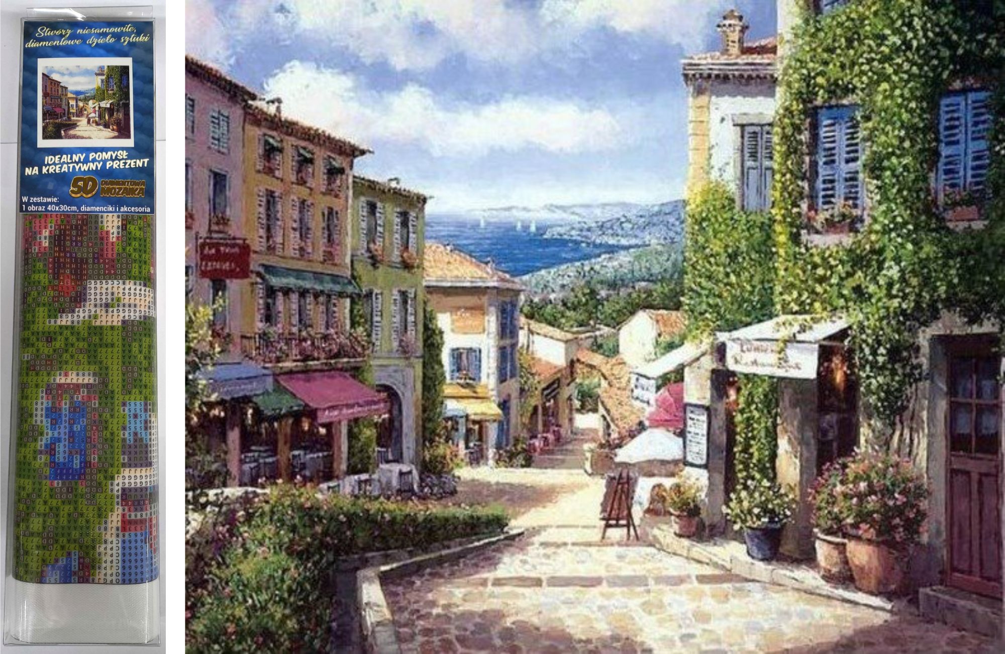 NORIMPEX Diamantové malování Prosluněná ulička 40x30cm