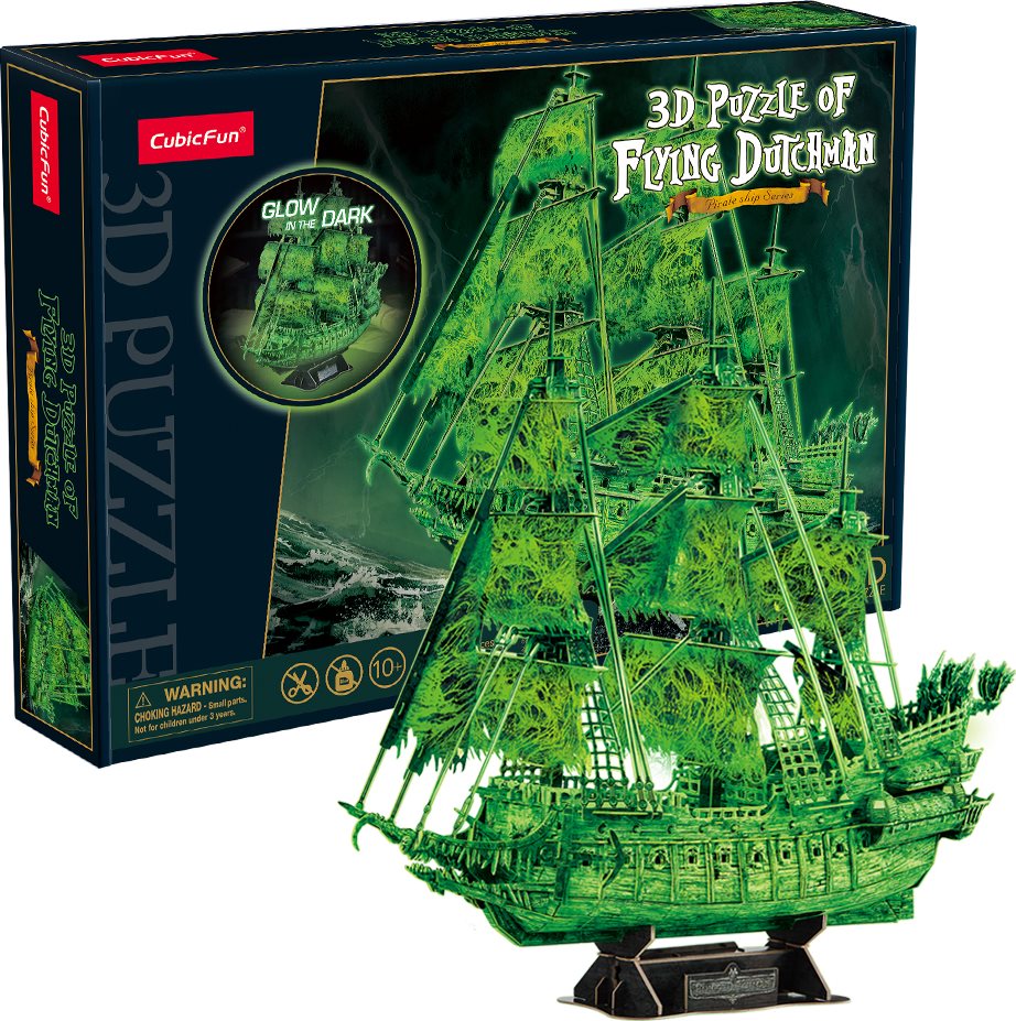 CUBICFUN 3D puzzle Plachetnice Bludný Holanďan (svítící ve tmě) 360 dílků