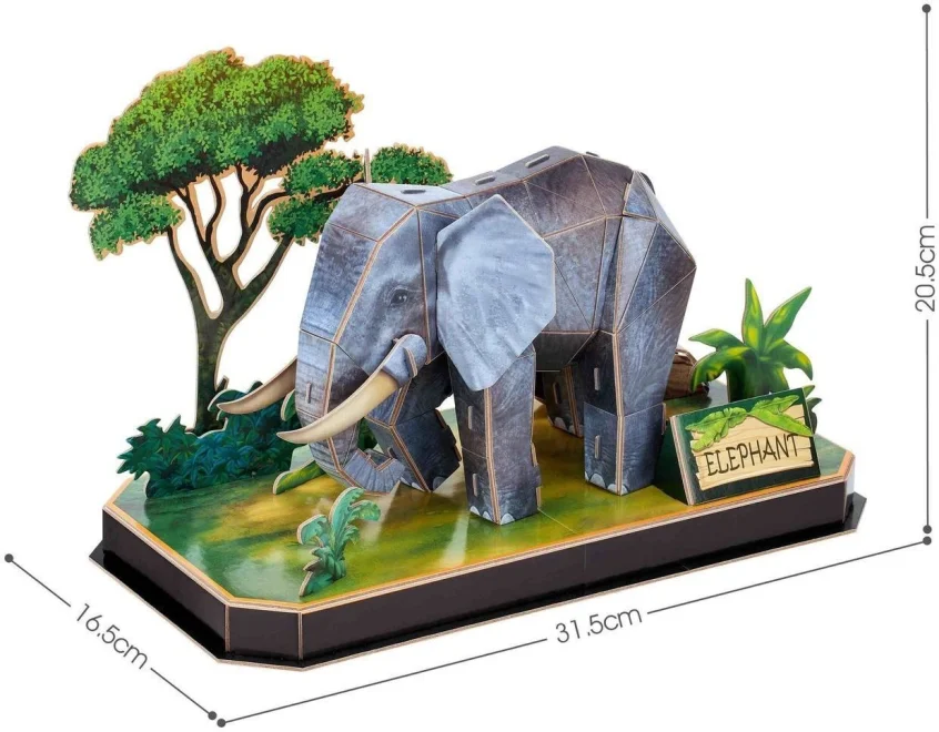 CubicFun 3D puzzle Slon 42 dílků