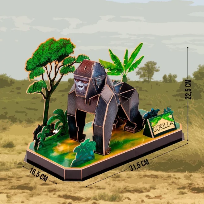 CubicFun 3D puzzle Gorila 34 dílků