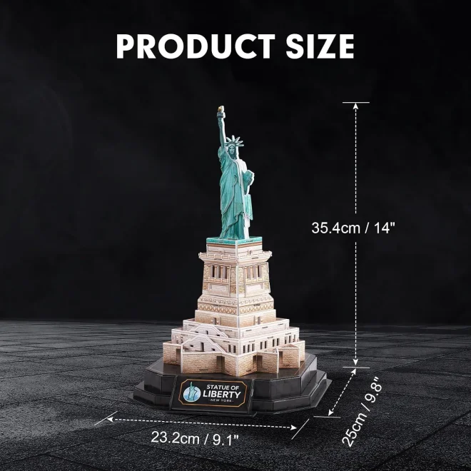 CUBICFUN Svítící 3D puzzle Noční edice: Socha Svobody 79 dílků
