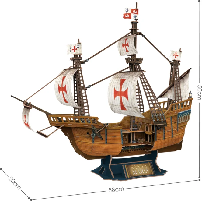 CubicFun 3D puzzle Loď Santa Maria 204 dílků