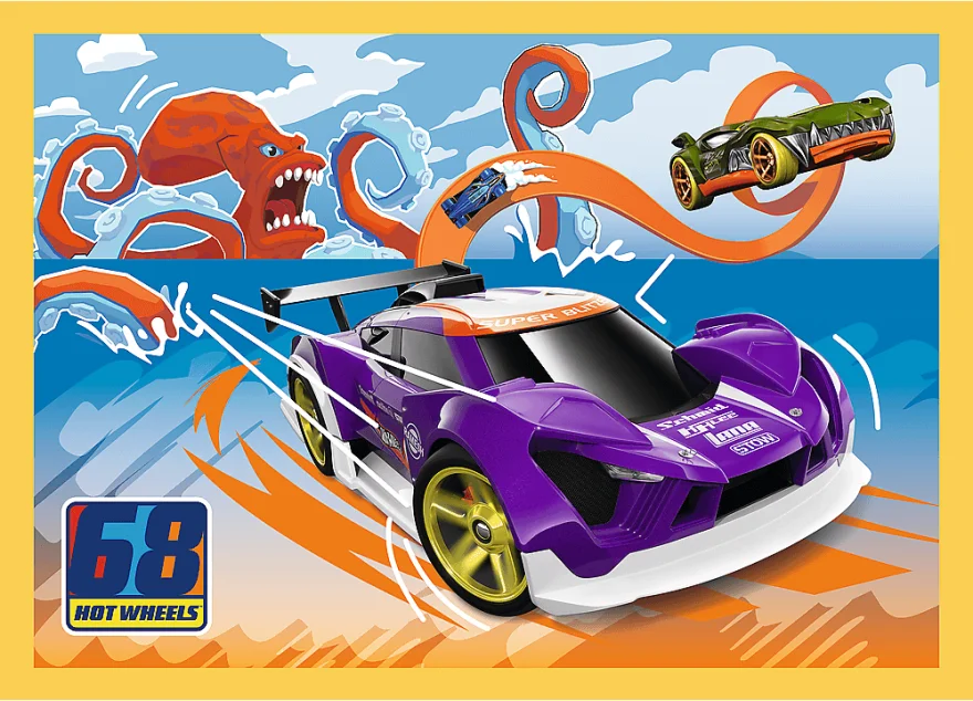TREFL Puzzle Autíčka Hot Wheels 4v1 (35,48,54,70 dílků)