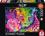 SCHMIDT Puzzle Neon: Leopard 1000 dílků