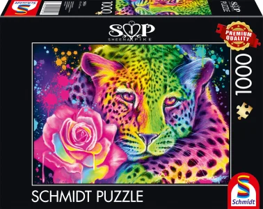 Puzzle Neon: Leopard 1000 dílků