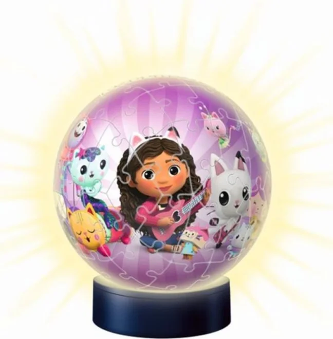 RAVENSBURGER 3D Svítící puzzleball Gábinin kouzelný domek 74 dílků