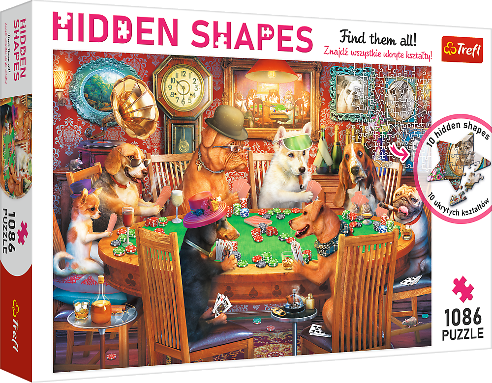 TREFL Puzzle Hidden Shapes: Herní večer 1086 dílků
