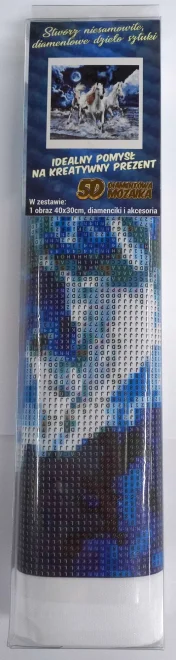 NORIMPEX Diamantové malování Bílí hřebci 40x30cm