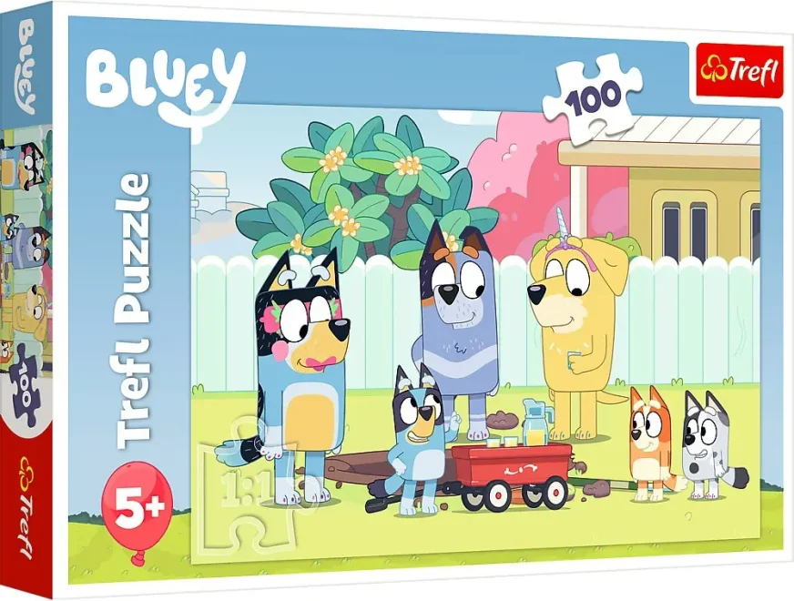 TREFL Puzzle Šťastný svět Bluey 100 dílků