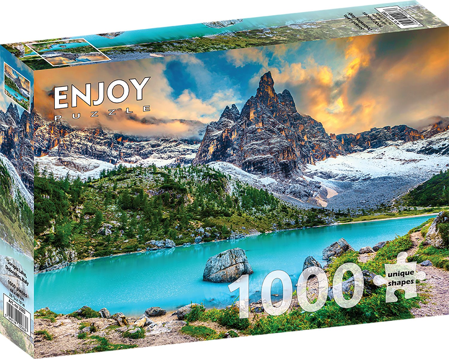 ENJOY Puzzle Jezero Sorapis, Dolomity, Itálie 1000 dílků