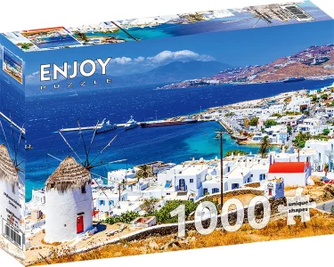 Puzzle Ostrov Mykonos, Řecko 1000 dílků