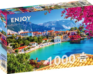 Puzzle Vesnice Assos v Kefalonii, Řecko 1000 dílků
