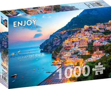 Puzzle Positano za soumraku, Itálie 1000 dílků