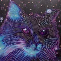 NORIMPEX Diamantové malování 7D Hvězdné kotě 30x30cm