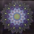 NORIMPEX Diamantové malování 7D Modrá mandala 30x30cm