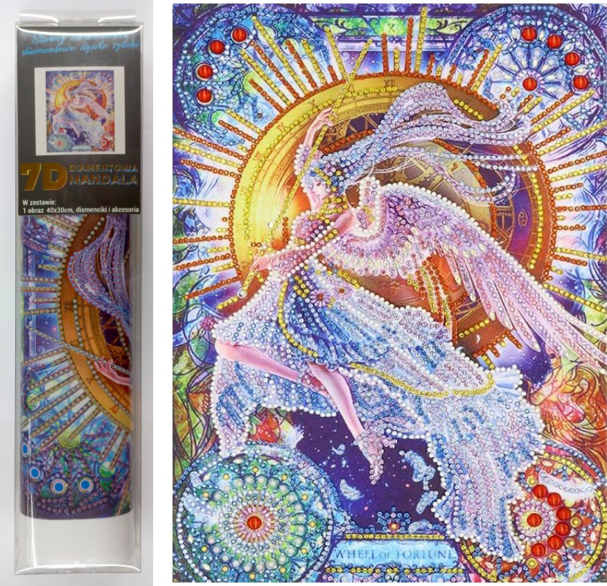 NORIMPEX Diamantové malování 7D Kolo štěstí 40x30cm