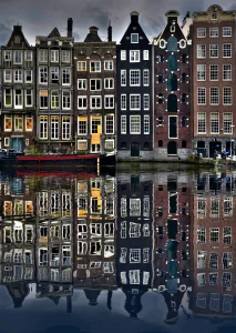 Puzzle Domy v Amsterdamu 1000 dílků