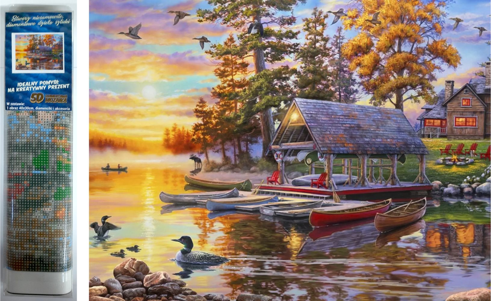 NORIMPEX Diamantové malování Loděnice 40x30cm