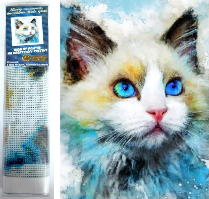 NORIMPEX Diamantové malování Modrý pohled 40x30cm