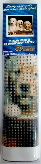 NORIMPEX Diamantové malování Roztomilé trio 40x30cm