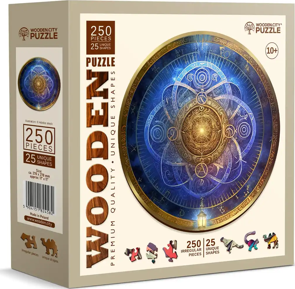 Wooden City Dřevěné puzzle Modrý zvěrokruh 250 dílků