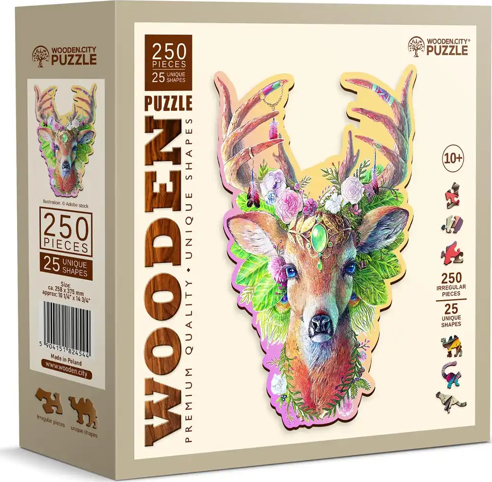 Wooden City Dřevěné puzzle Módní jelen 250 dílků