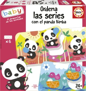 Baby vkládačka Panda Bimba a kamarádi 6x3 dílky
