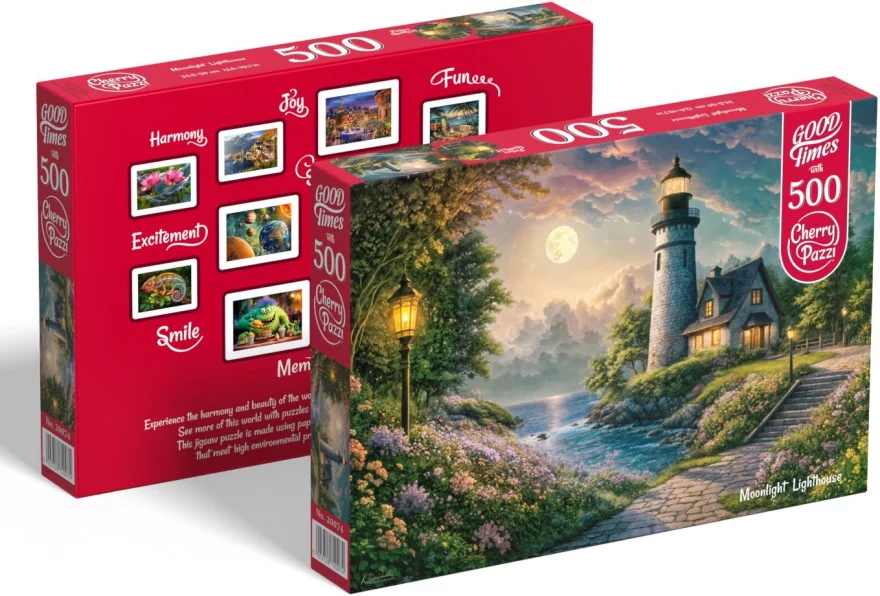 Cherry Pazzi Puzzle Maják v měsíční svitu 500 dílků