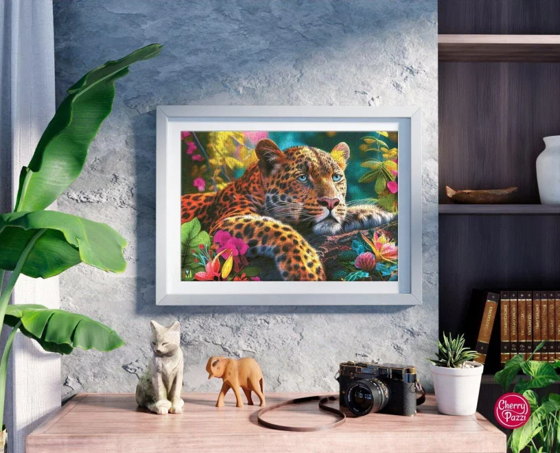 CHERRY PAZZI Puzzle Odpočívající leopard 500 dílků