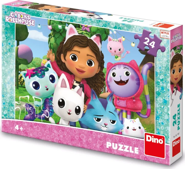 Dino Puzzle Gábinin kouzelný domek 24 dílků