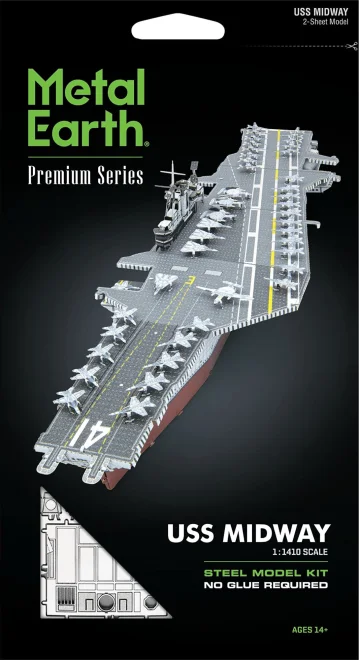 METAL EARTH 3D puzzle Premium Series: Letadlová loď USS Midway