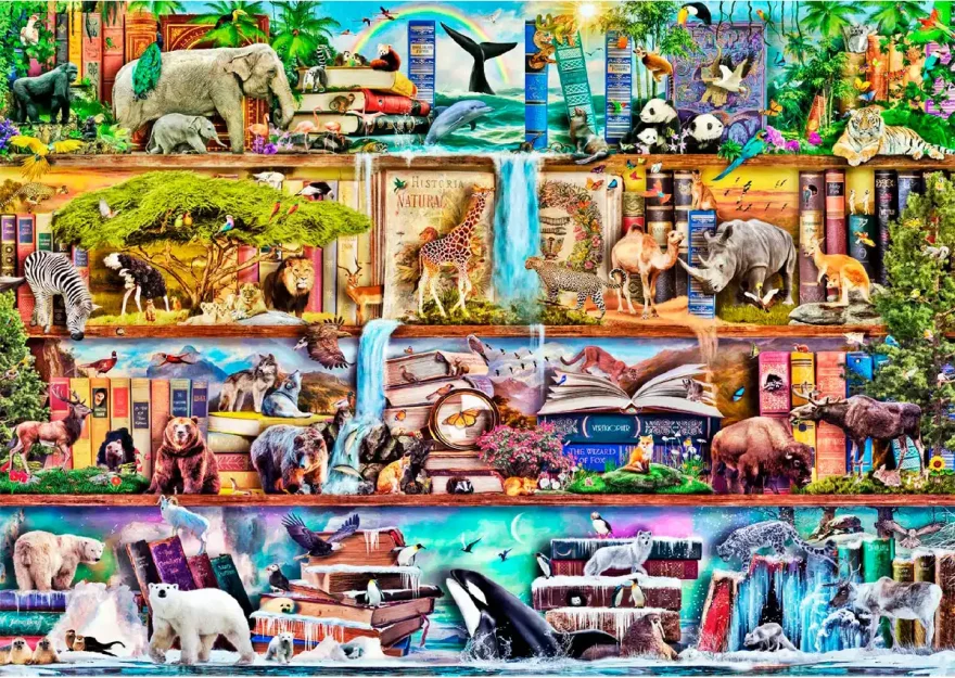 WOODEN CITY Dřevěné puzzle Úžasné království zvířat 4000 dílků