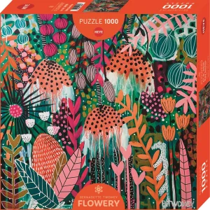 Čtvercové puzzle Flowery: Rubínový svit slunce 1000 dílků
