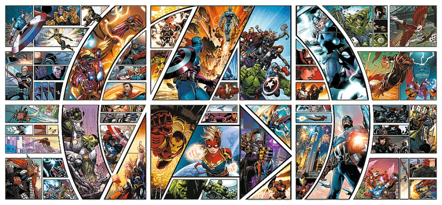 Trefl Puzzle UFT Marvel Avengers: Napříč komiksovým vesmírem 9000 dílků
