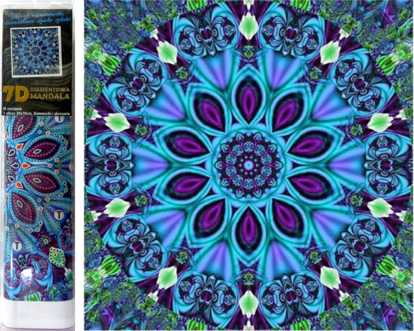 NORIMPEX Diamantové malování 7D Magická mandala 30x30cm