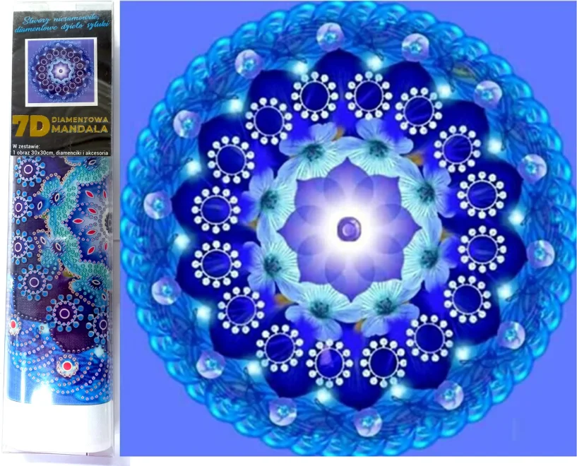 NORIMPEX Diamantové malování 7D Půnoční mandala 30x30cm