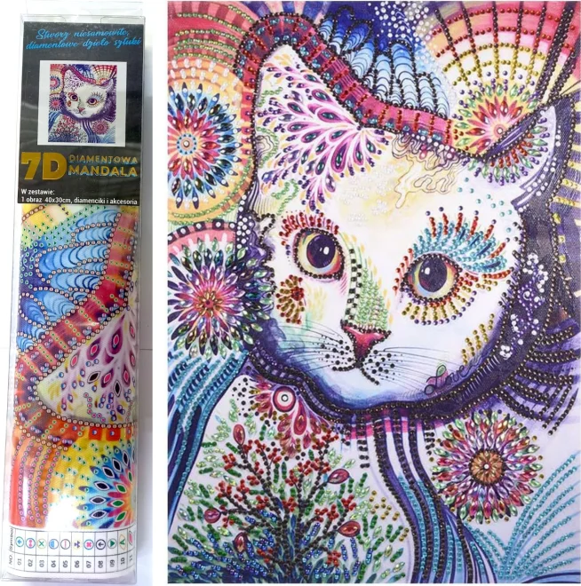 NORIMPEX Diamantové malování 7D Kočičí pohled 40x30cm
