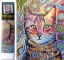 NORIMPEX Diamantové malování 7D Udivená kočka 40x30cm