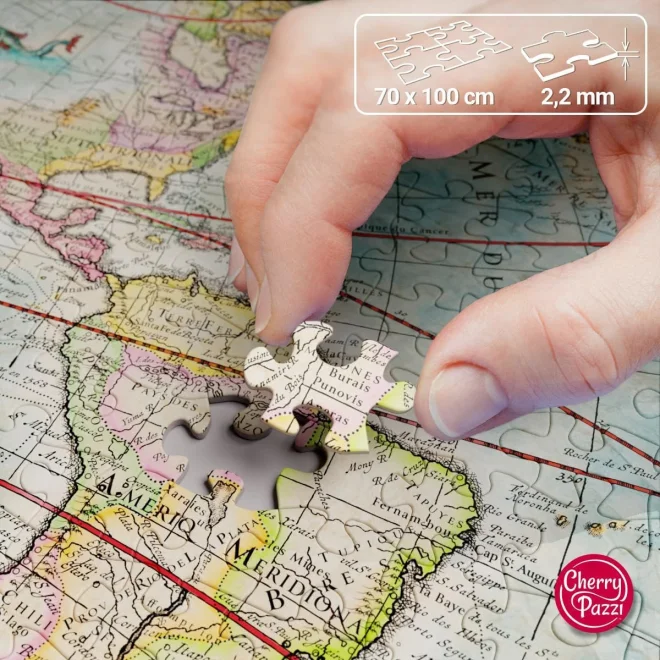 CHERRY PAZZI Puzzle Mapa světa: Velké objevy 2000 dílků