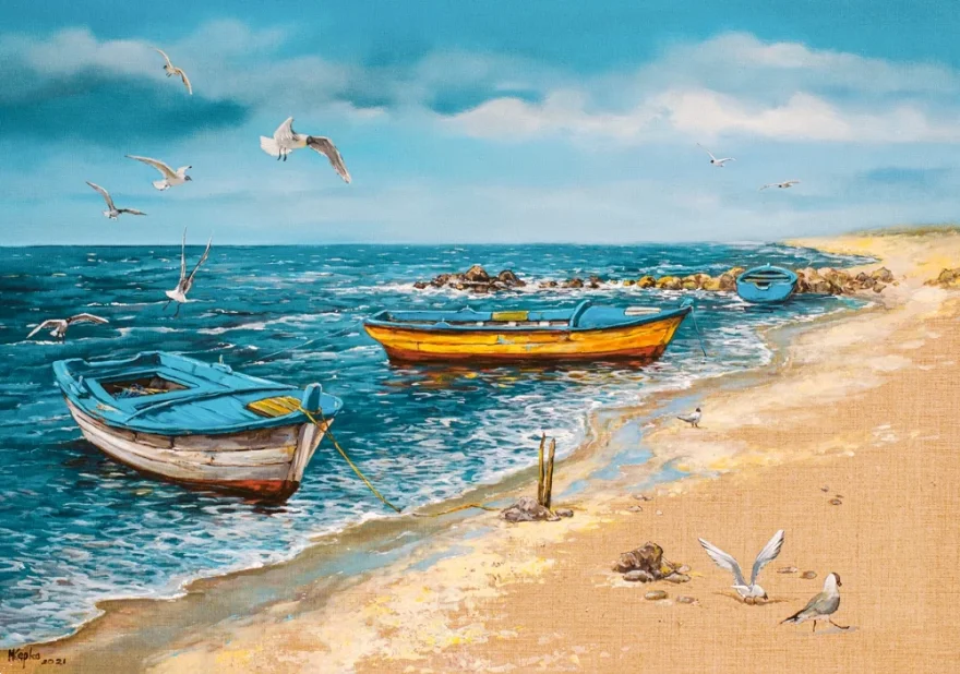 CASTORLAND Puzzle Art Collection: Ráno na mořském pobřeží 500 dílků