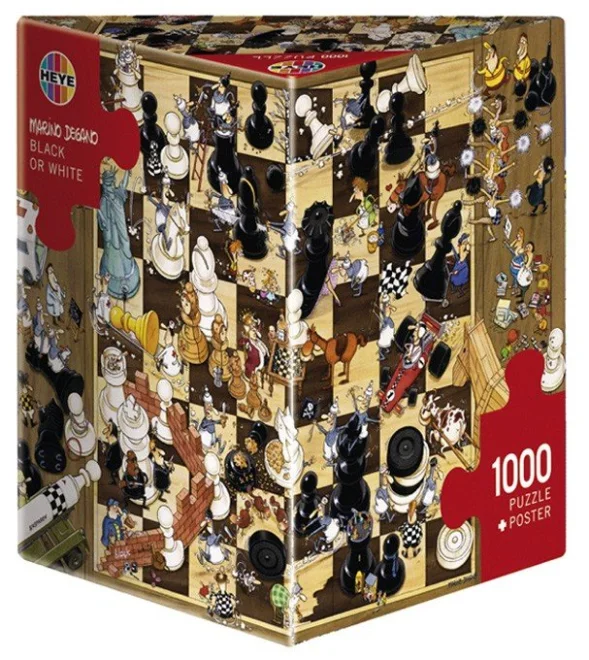 HEYE Puzzle Černá nebo bílá (Šachy) 1000 dílků