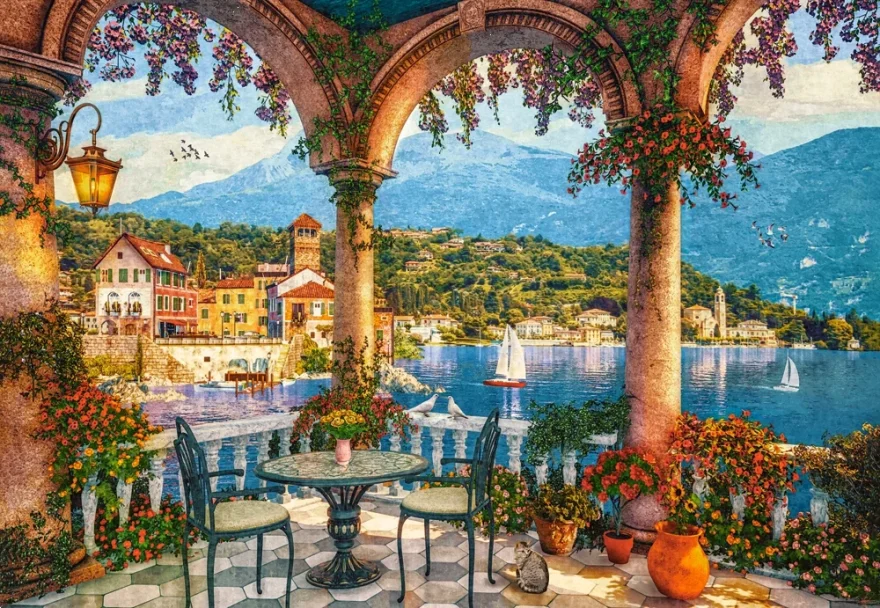 CASTORLAND Puzzle Veranda ve Středomoří 1000 dílků